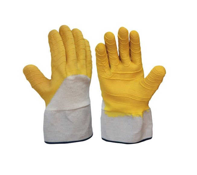 Wayne Safety Gants de travail enduits de latex au fini ridé, doublure en jersey