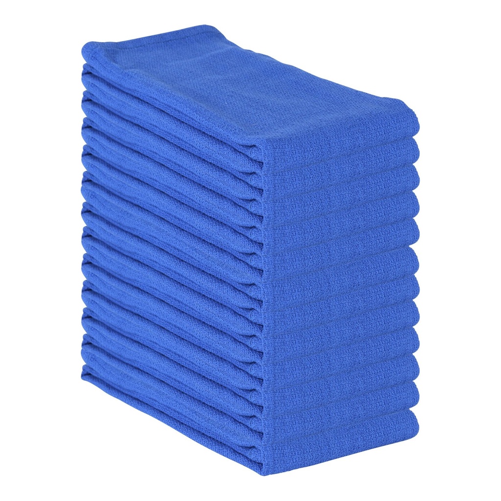 Wipeco Serviettes huck, bleues, boîte de 10 lb