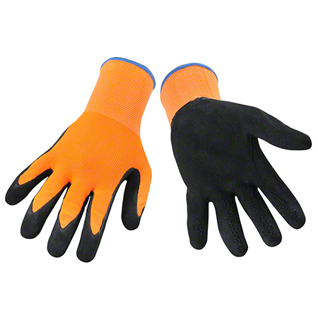 Wipeco High-Dexterity Nylon Knit Lined Gloves, Orange, X-Large