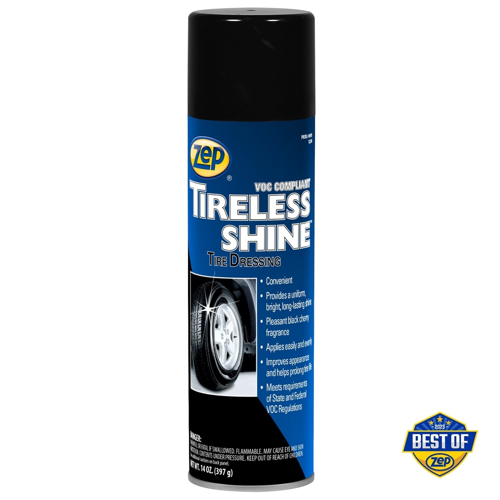 Zep Lustrant à pneus Tireless Shine conforme COV en aérosol, 369 g