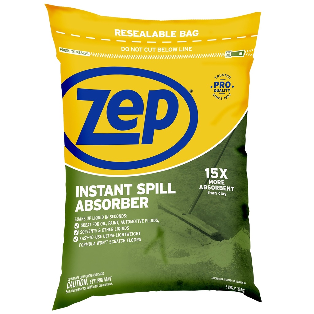 Zep Absorbant instantané en poudre pour déversements, 3 lb