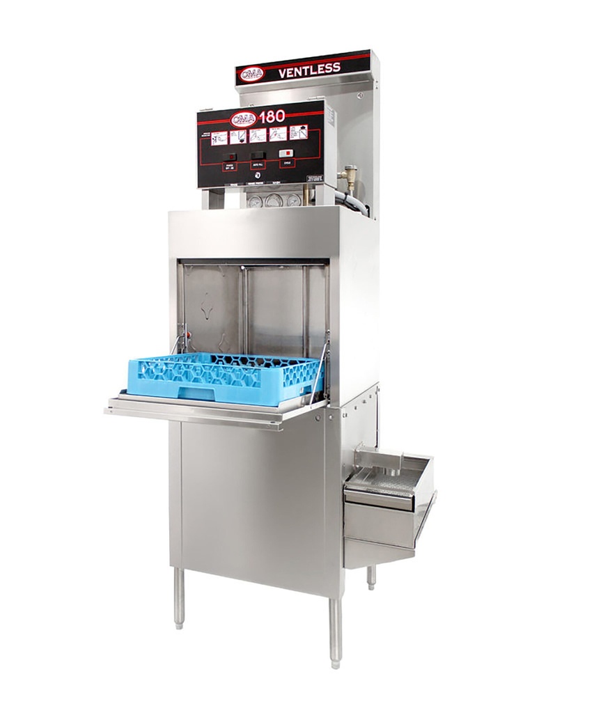 CMA Dishmachines 180-VL-FL Lave-vaisselle à chargement frontal haute température sans hotte, triphasé