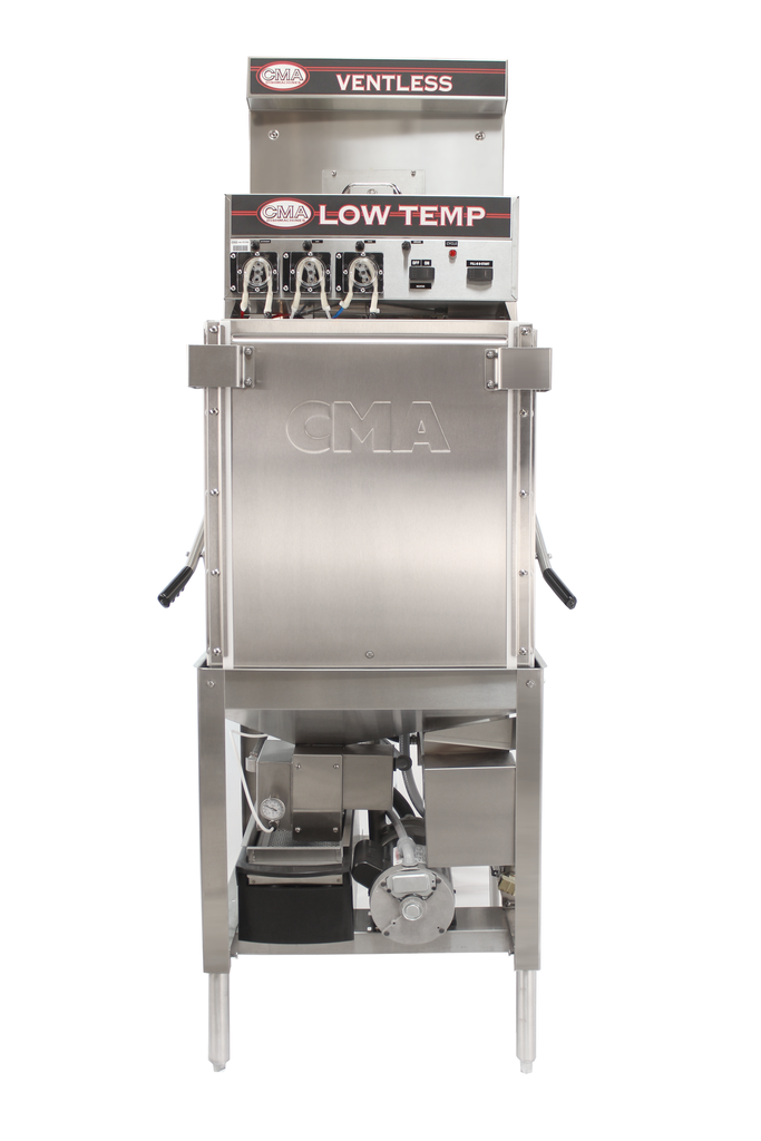 CMA Dishmachines EST-VL Lave-vaisselle basse température sans hotte avec surchauffeur, 115 V