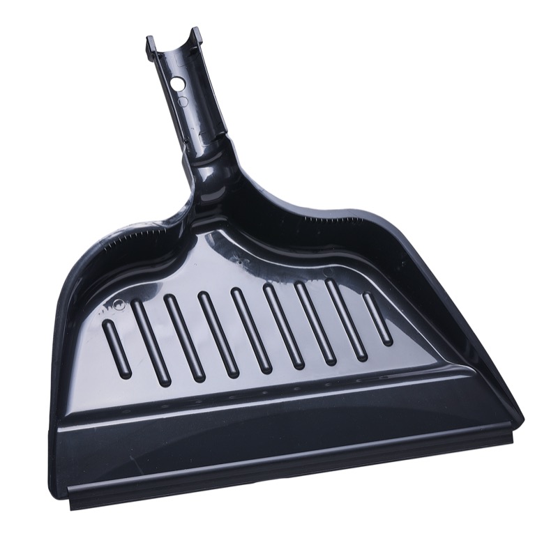 M2 Professional X-Large Plastic Clip-On Dust Pan, Black, 15 in