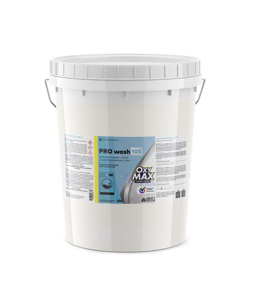 INO PROWASH 105 OxyMax Détachant pour linge de couleur, 210 L