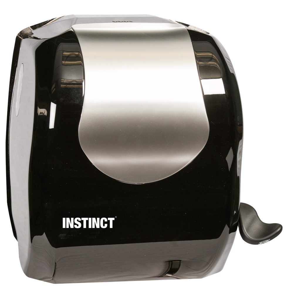 Instinct lever roll towel dispenser