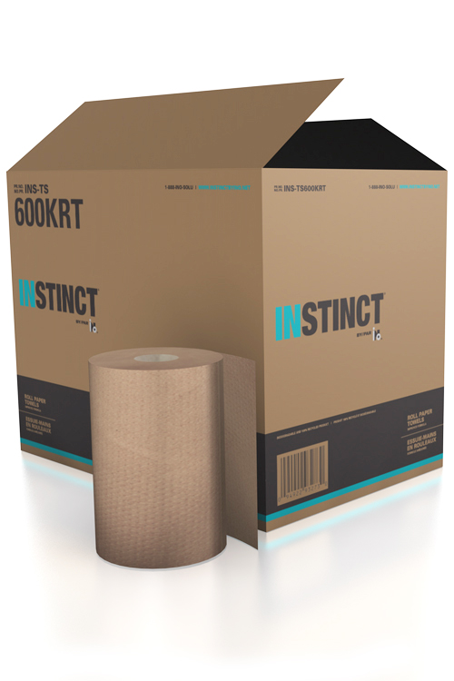 Roll Paper Towels, Kraft, 12 x 600 feet