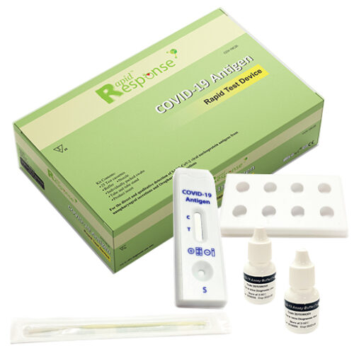 Rapid Response COVID-19 Antigen Rapid Test Device Kit (25-PACK)