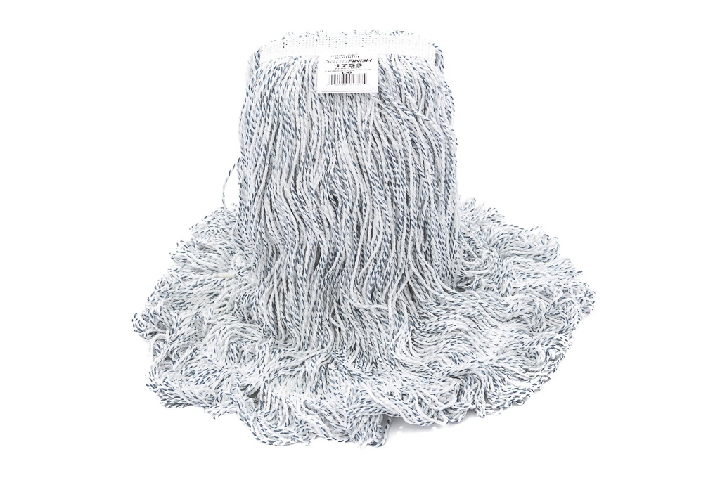 Vadrouille humide de finition (nylon/attachée/brins bouclés)