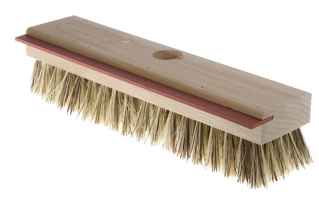 Deck brush with squeegee for smaller area