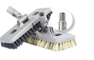 Floor brush swivel scrub