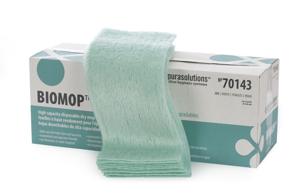 Hygienic dry biomop cloth – box of 200