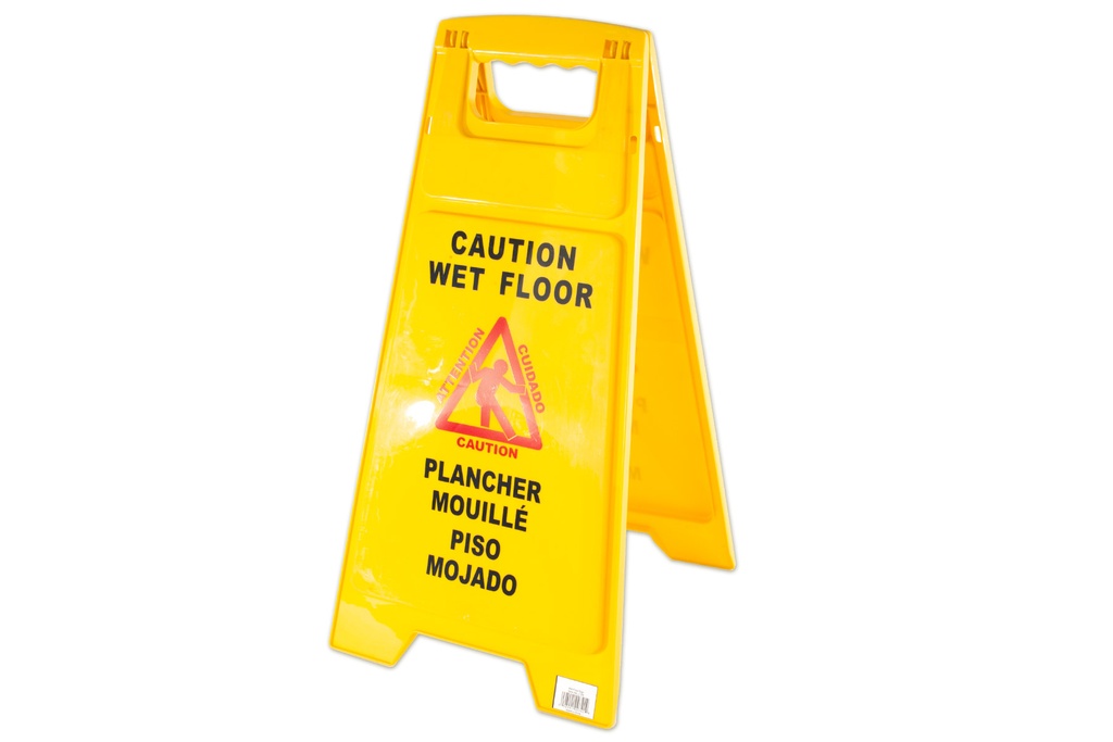 Multilingual ''Caution'' floor cone
