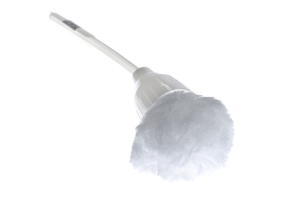 Toilet bowl brush with a cone-shaped hood