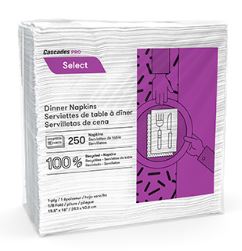 Dinner napkins 1 ply 1/8 fold