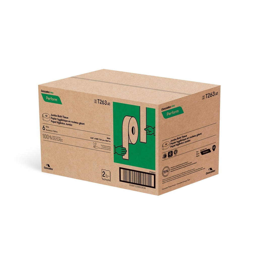 Jumbo Roll Toilet Paper for Tandem®, 6 x 1400'
