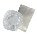 Individually wrapped shower cap (poly bag)