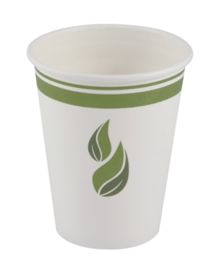 Gobelet en carton pour boisson chaude doublé de PLA Compostable, 12 OZ