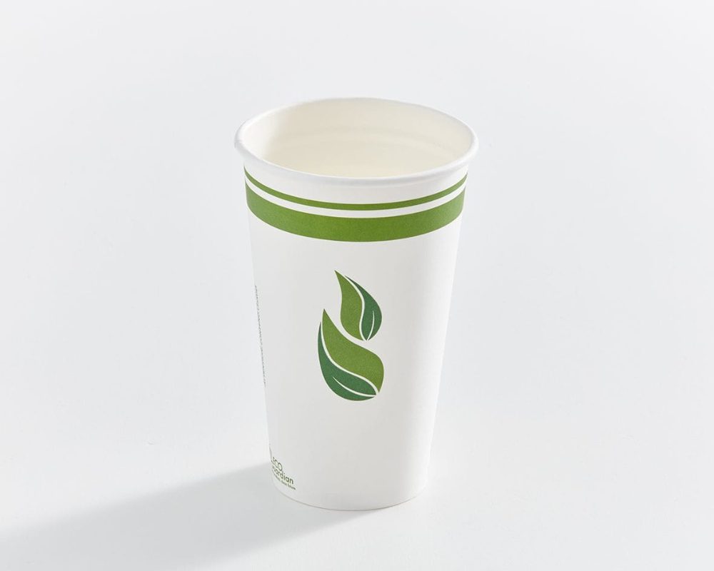 16 oz PLA Lined Hot Drink Cup Compostable, 20 x 50 units