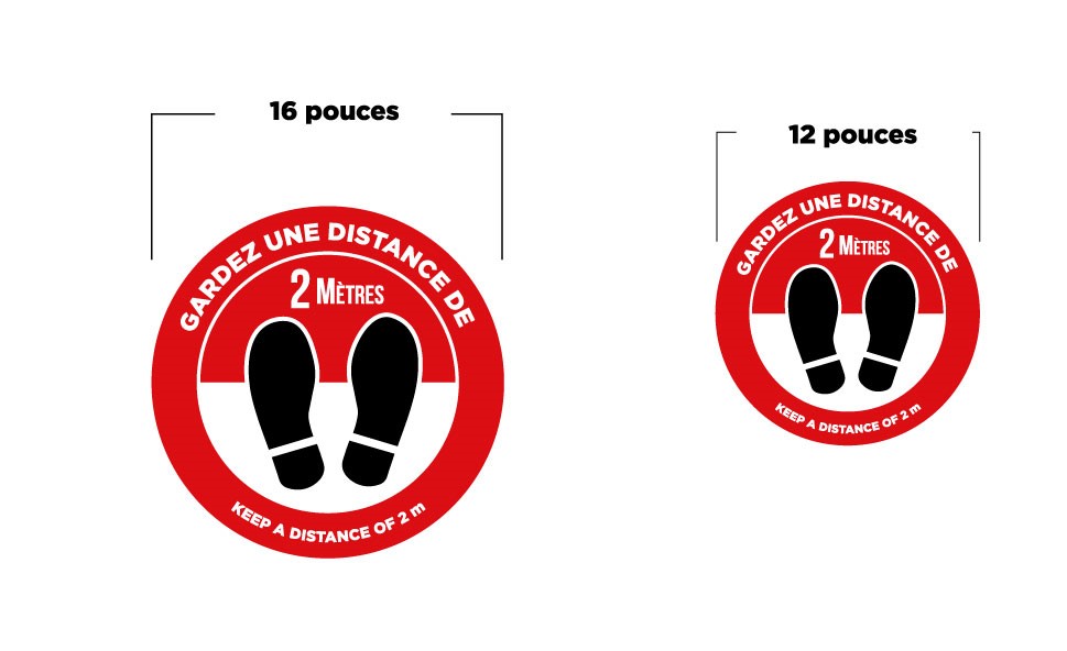 Pastilles de distanciation pour plancher en Vinyle, Antidérapant