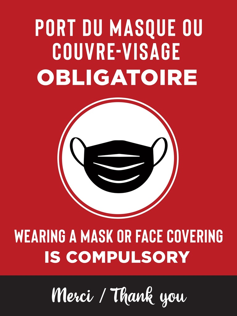 Bilingual Poster - Compulsory mask wearing (1 unit)