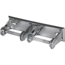 Double roll dispenser, finished in polished chrome 