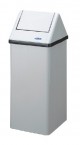 Poubelle métallique en epoxy, blanc, 80L (21 gal.)