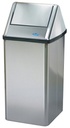Poubelle métallique en acier inoxydable, 14 gal (61L)