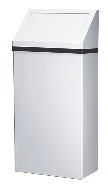 Poubelle métallique, blanc, 13 gal (50 L)