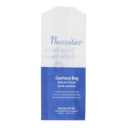 Necessities, Sac jetables blanc avec imprimés