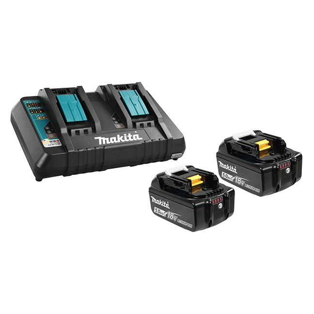 Ensemble batteries et chargeur à double port Makita