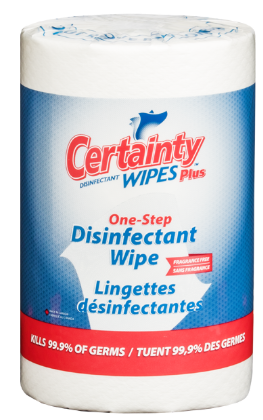 Disinfectant wipes for hard surfaces