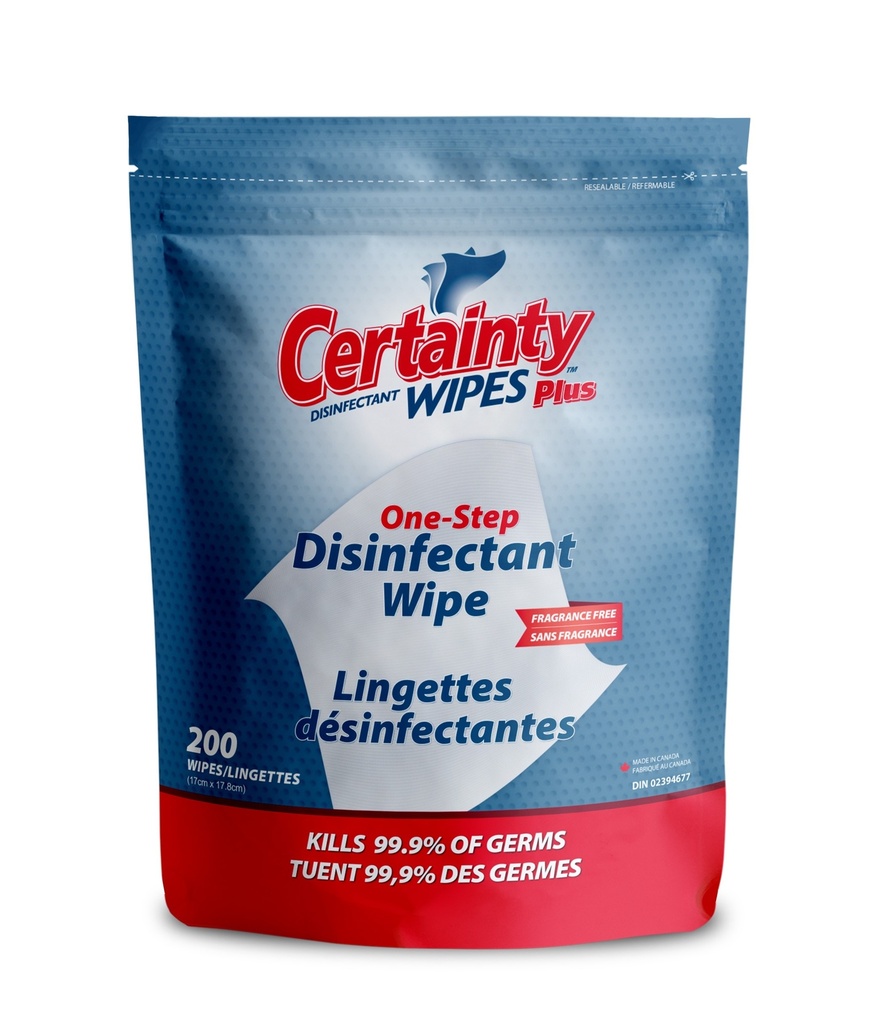 Desinfectant moist wipes for hard surfaces