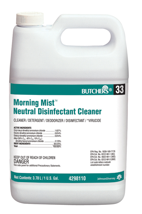 Nettoyant désinfectant neutre Morning Mist – 3,78 L (1 gal)