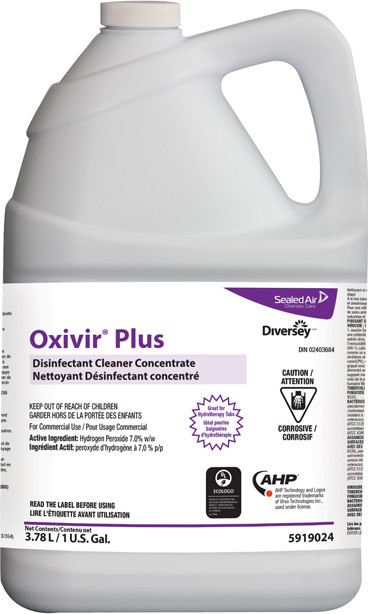 Oxivir® Plus Disinfectant Cleaner Concentrate 30 – 1.5 L RTD with Pump
