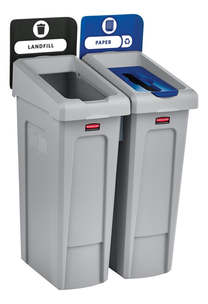 Slim Jim recycling station 2 stream landfill/paper