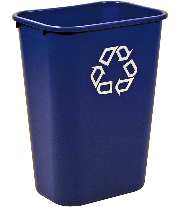 Deskside recycling container