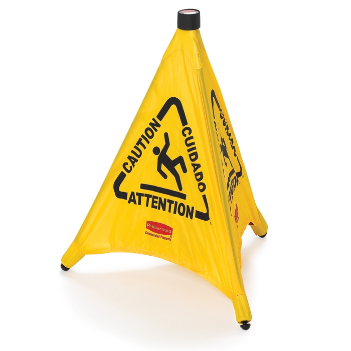 Cone de securité pop-up message multilingue 