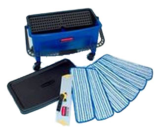 Rubbermaid Q050 Microfiber Floor Finish Starter Kit 