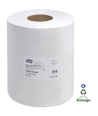 Papier essuie-mains pour distributrice à dévidoir central