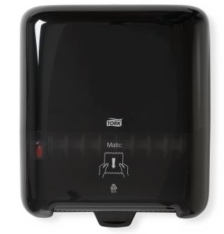 Distributrice d'essuie-mains en rouleau Tork Matic, noire, H1