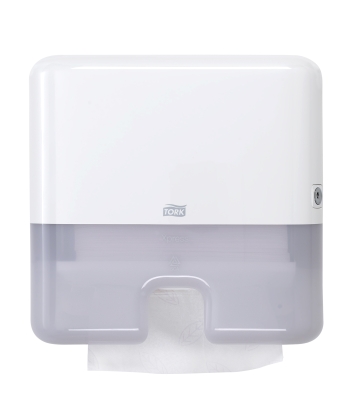 Distributrice d'essuie-mains à plis multiples Tork Xpress Mini, blanche, H2
