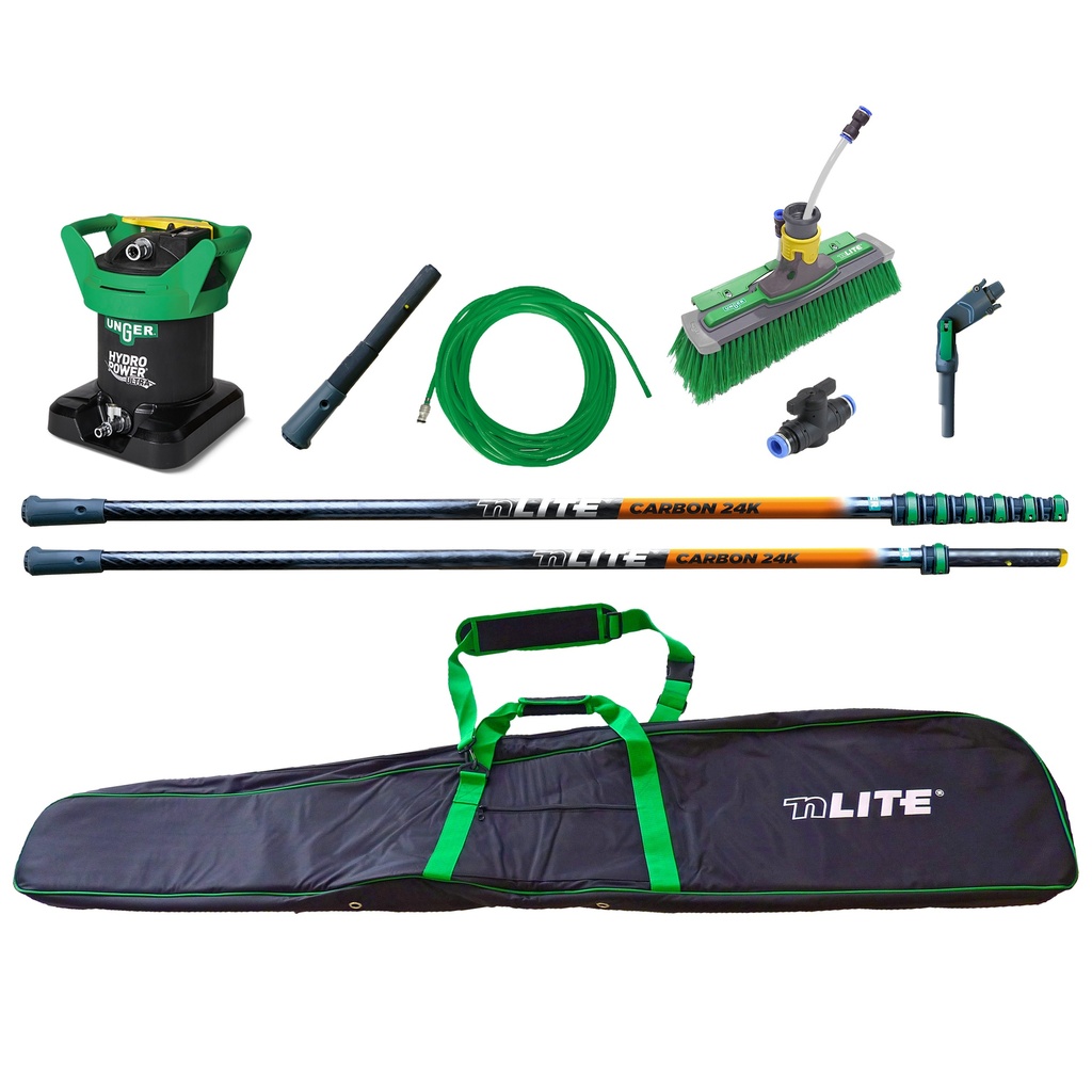 Unger Carbon 24K Kit complet avancé d'eau pure, 39 pieds