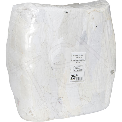 Premium t-shirt rags, white, 25 lb