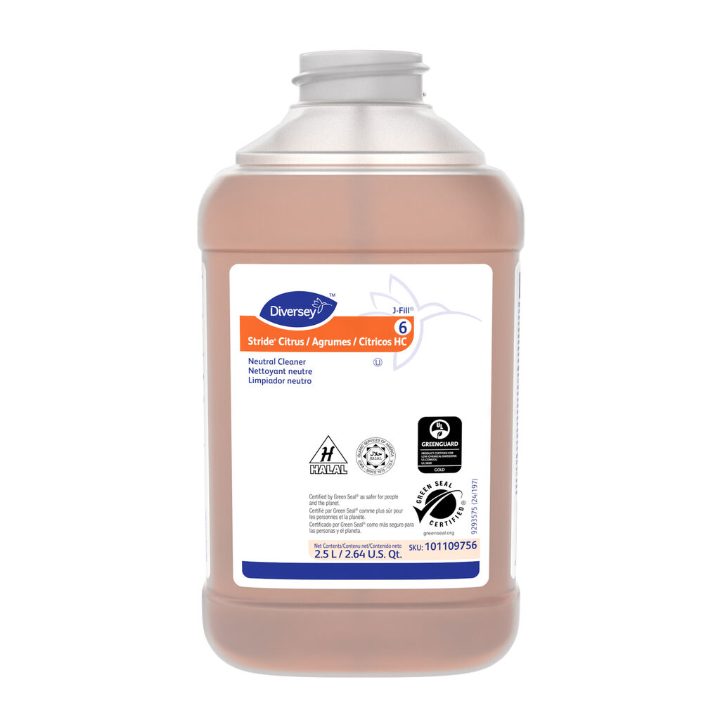 Stride® Citrus HC Neutral Cleaner 6 – 2.5 L, J-Fill® / QuattroSelect®