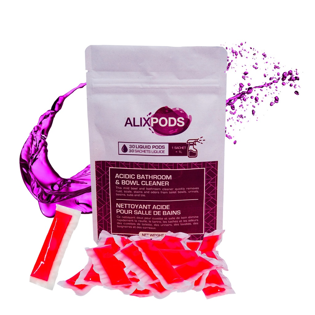 AlixPods Nettoyant Acide Pour Salle De Bains Et Toilettes - 30 Capsules