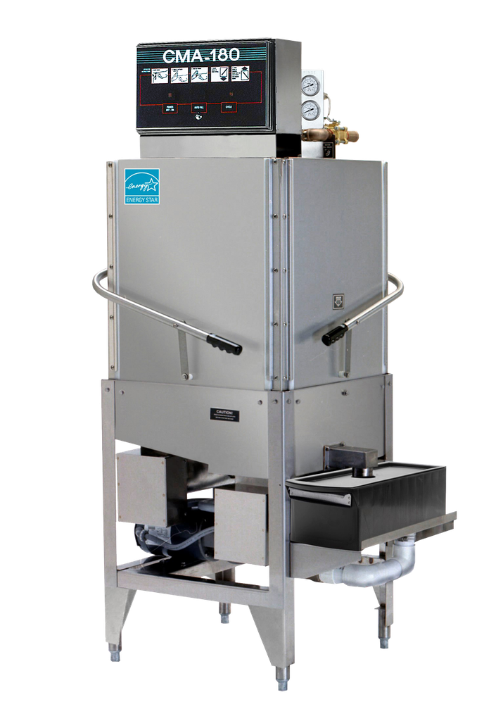 CMA Dishmachines 180 C Lave-vaisselle à porte d'angle, haute température, sans surchauffeur, 208-240 V