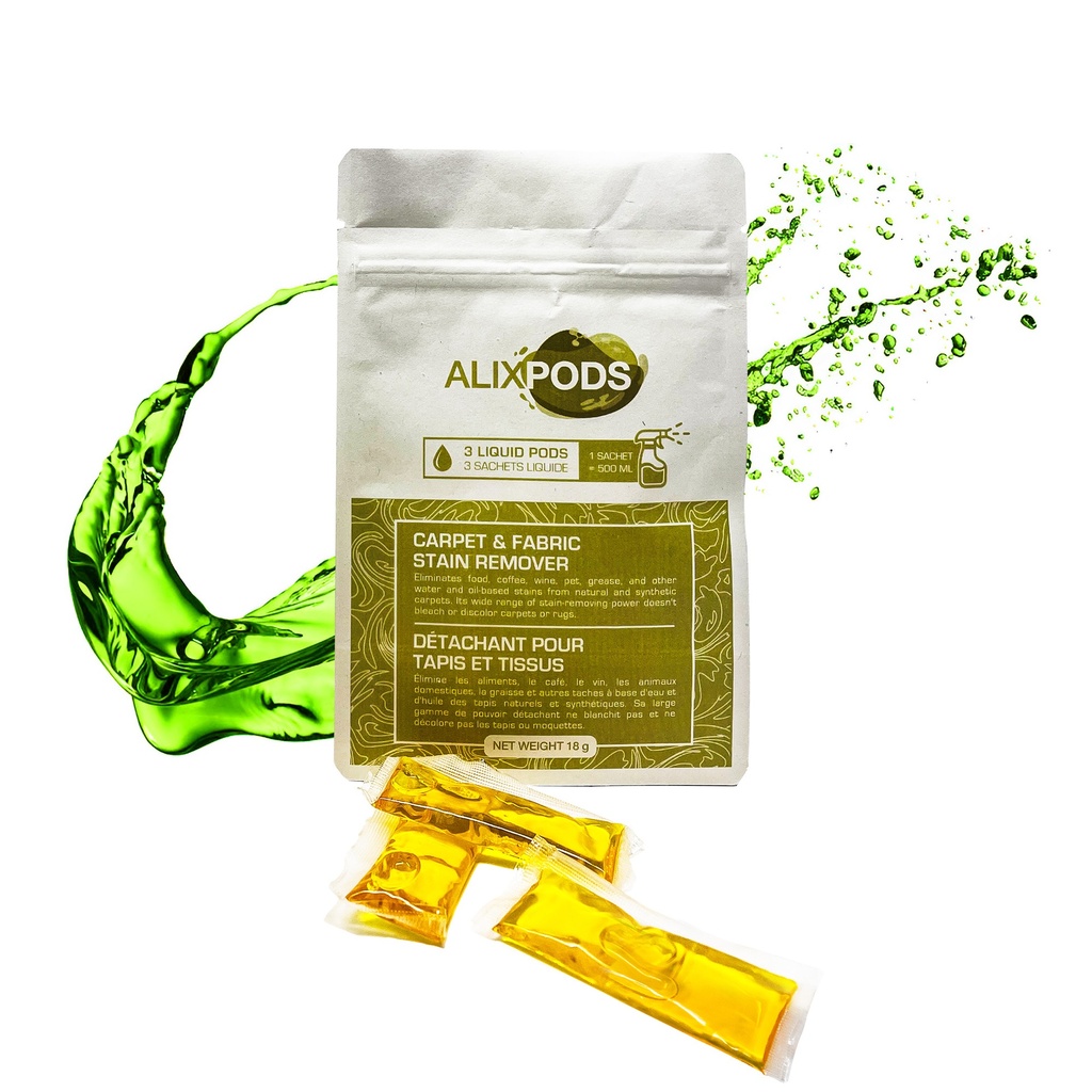 AlixPods Carpet & Fabric Stain Remover - 3 Pods