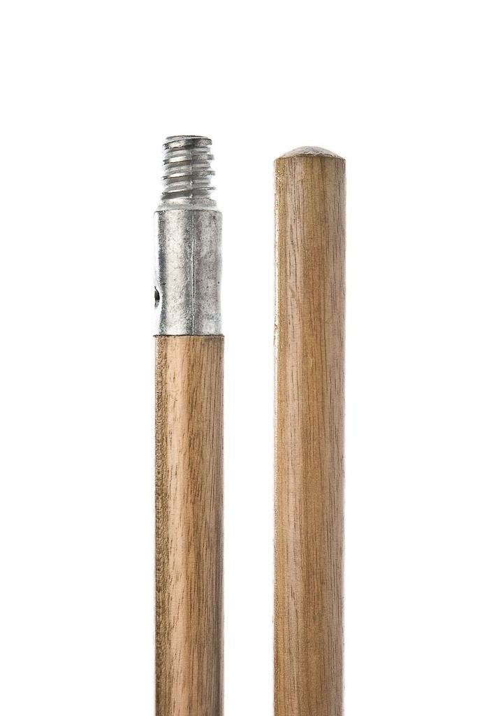 Manche en bois avec bout fileté en métal – 54''