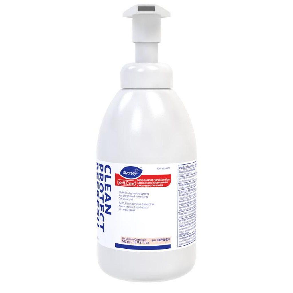 Assainisseur instantané en mousse pour les mains Soft Care® – flacon pompe de 532 mL